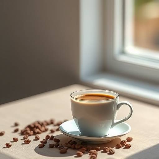 An Americano coffee, a shot of espresso diluted with hot water